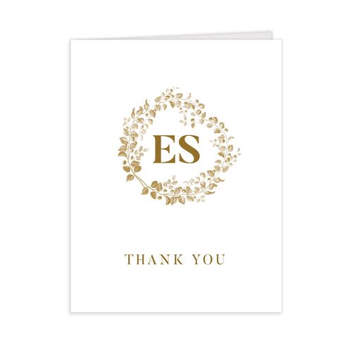 Exquisite Wreath Thank You Cards
