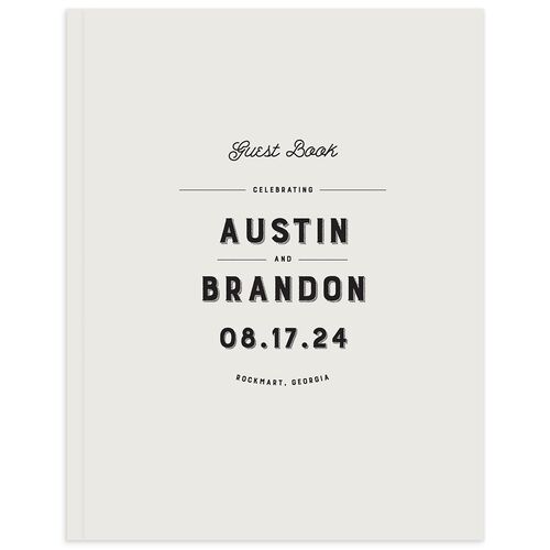 Bold Retro Wedding Guest Book