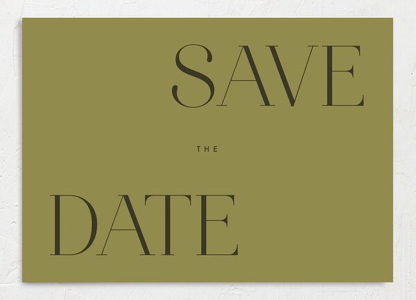 Chic Monogram Save the Date Cards back in Jewel Green