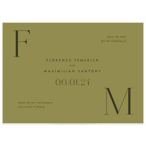 Chic Monogram Save the Date Cards