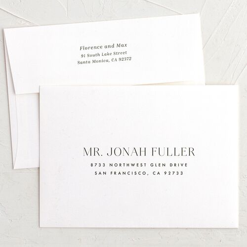 Chic Monogram Save The Date Card Envelopes