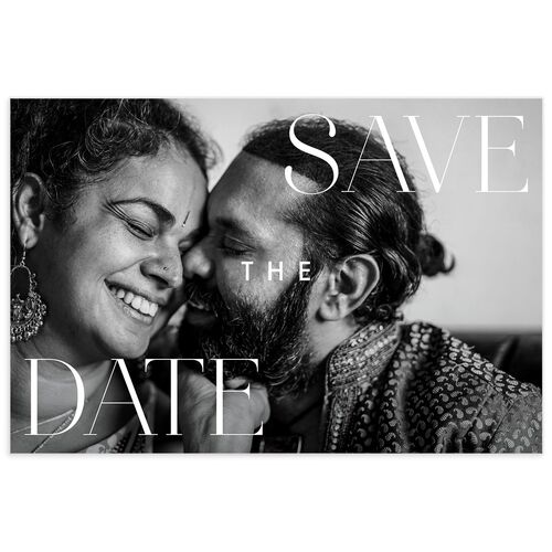 Chic Monogram Save the Date Postcards