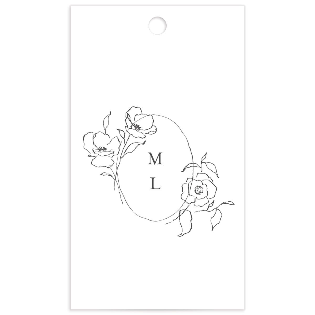 Ornamental Flowers Favor Gift Tags back in Midnight
