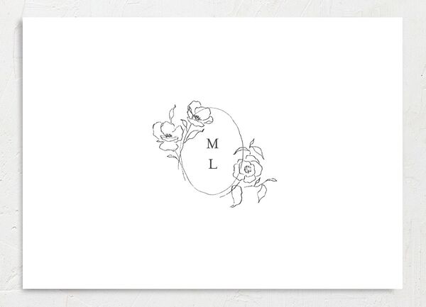 Ornamental Flowers Save the Date Cards back in Midnight