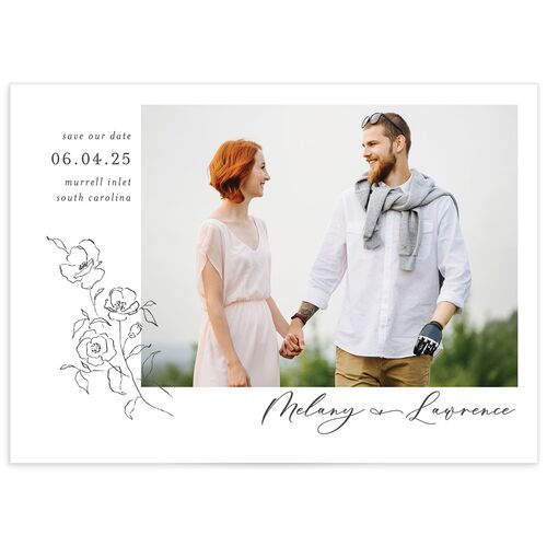 Ornamental Flowers Save the Date Cards