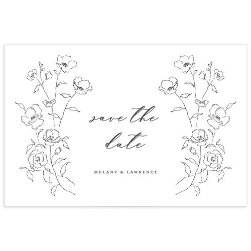 Ornamental Flowers Save the Date Postcards