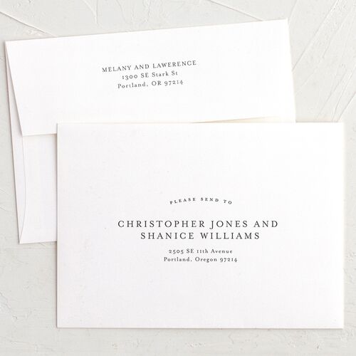 Ornamental Flowers Wedding Invitation Envelopes