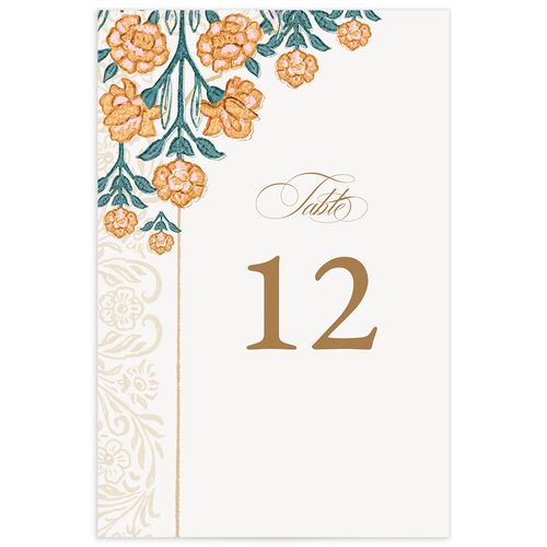 Botanical Blooms Table Numbers - Daffodil