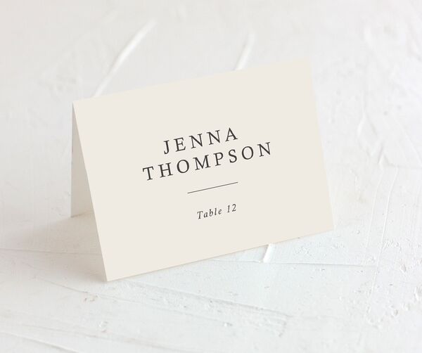 Brushstroke Garland Place Cards front in Champagne
