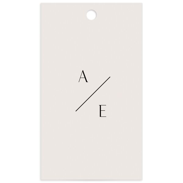 Modern Slant Favor Gift Tags front in Pure White