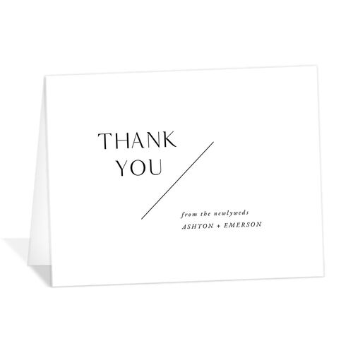 Modern Slant Thank You Cards - Pure White