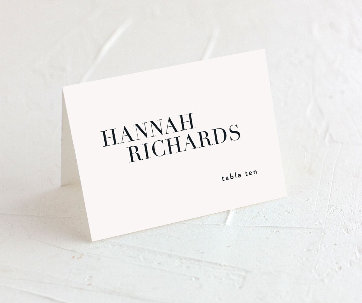 Versatile Vogue Place Cards front in Pure White