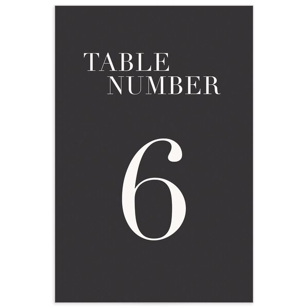 Versatile Vogue Table Numbers front in Pure White