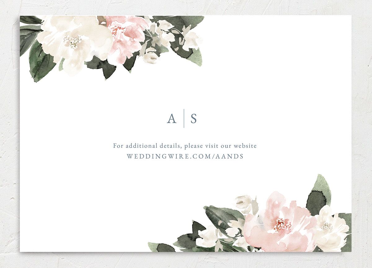 Charming Florals Save the Date Cards back in Blue