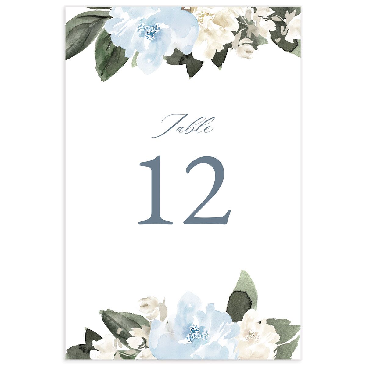 Charming Florals Table Numbers back in French Blue