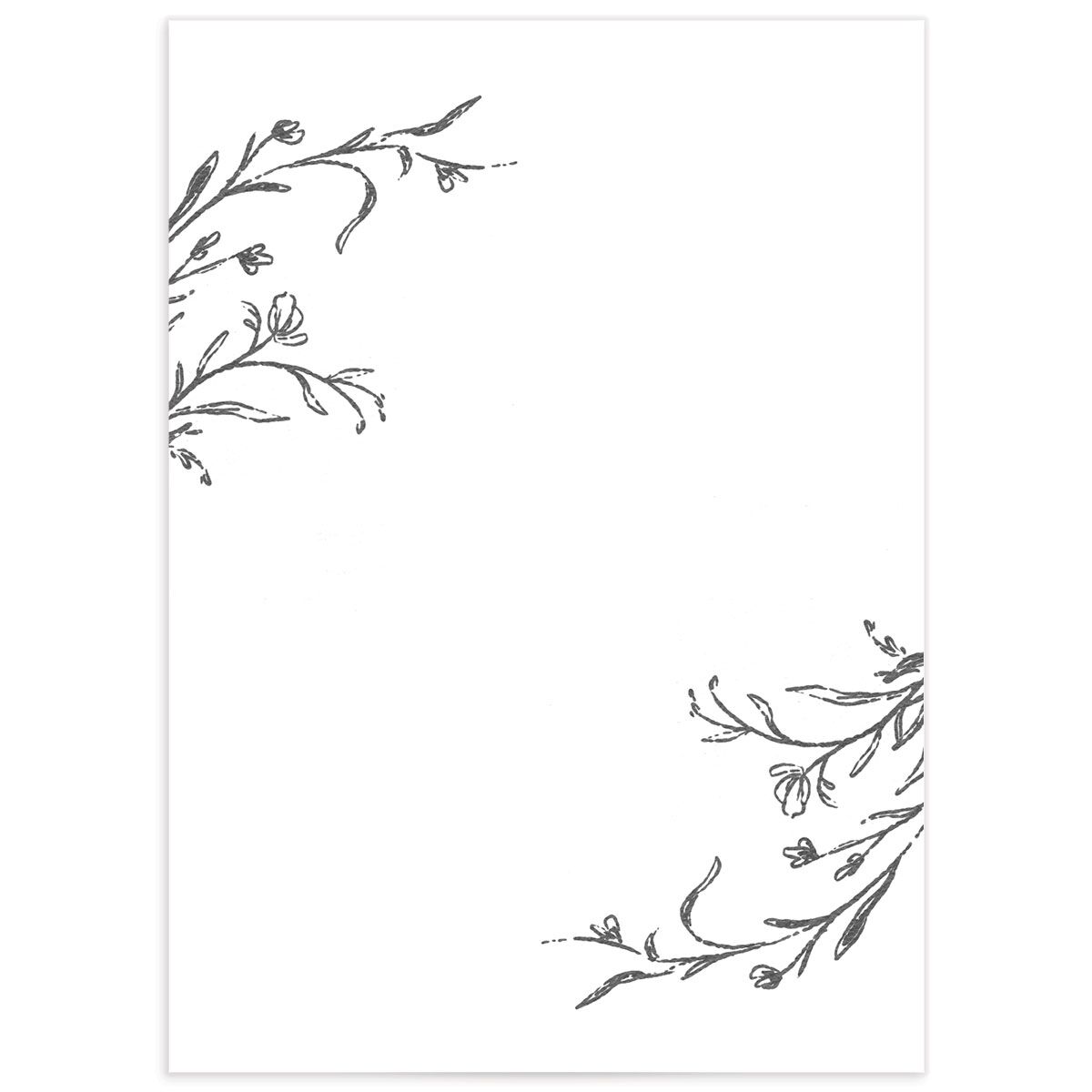 Rustic Garland Wedding Response Cards back in Silver