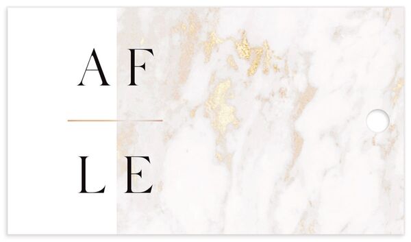 Classic Marble Favor Gift Tags back in Pure White