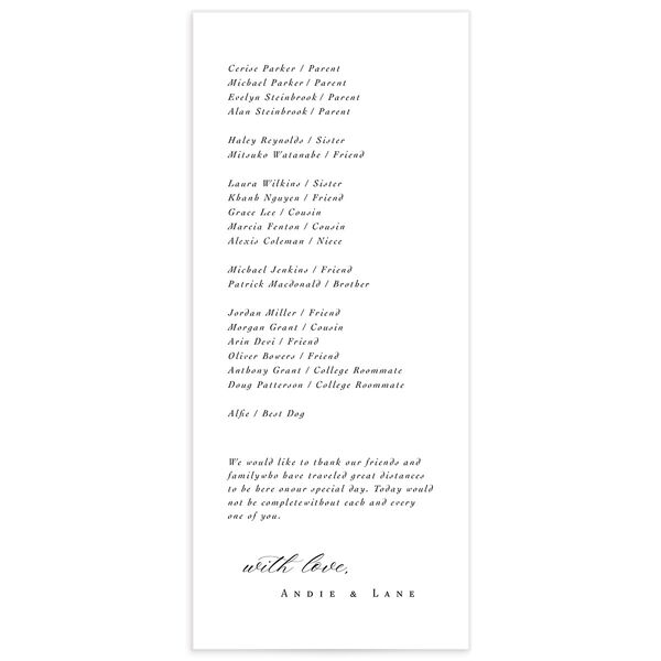 Classic Marble Wedding Programs back in Pure White