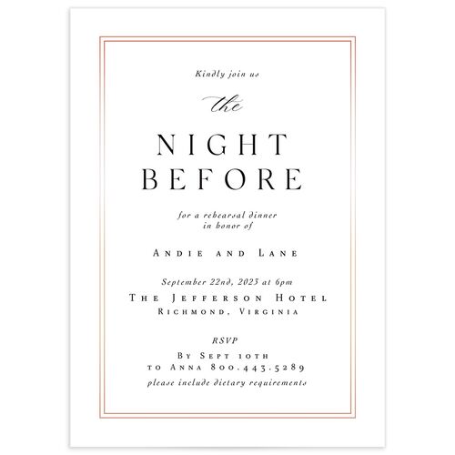 Classic Marble Rehearsal Dinner Invitations