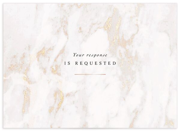 Classic Marble Wedding Response Cards back in Pure White