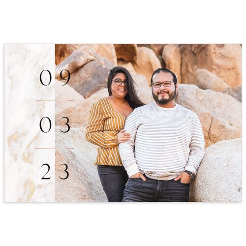Classic Marble Save the Date Postcards