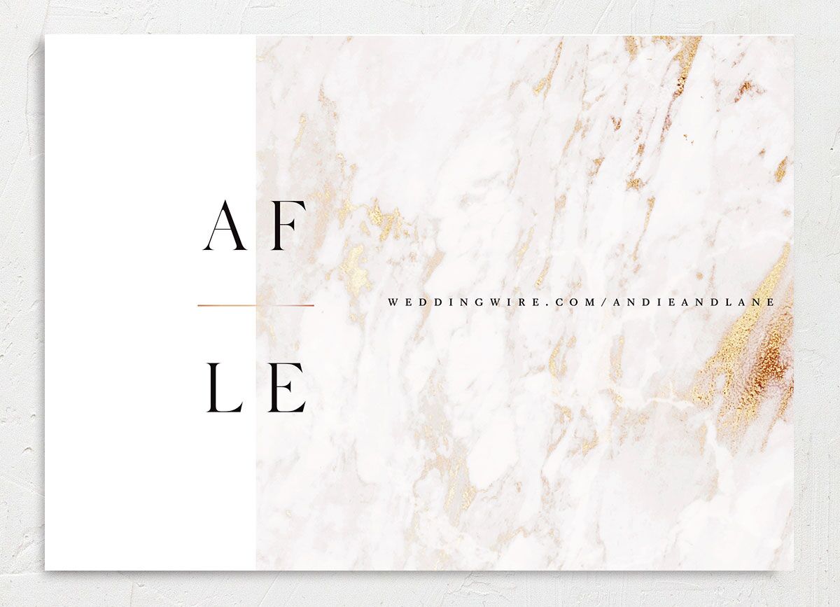 Classic Marble Wedding Invitations back in White