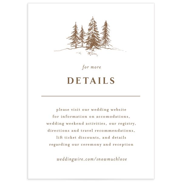 Storybook Mountaintop Wedding Enclosure Cards front in Walnut