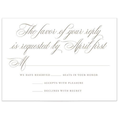Flowing Script Wedding Response Cards - French Blue