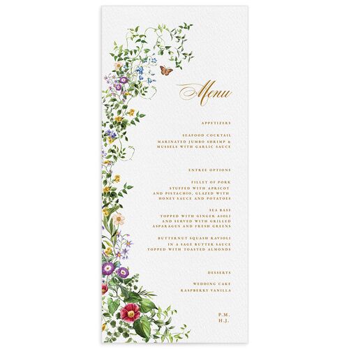 Opulent Garden Menus - Scottish Green