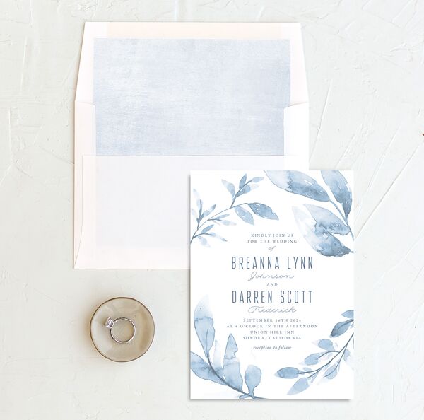 Ethereal Branches Envelope Liners envelope-and-liner in Dusty Blue