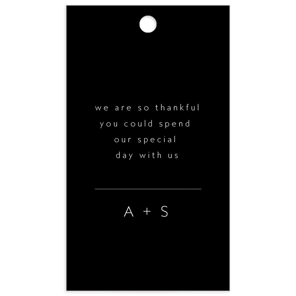Chic Minimalism Favor Gift Tags [object Object] in Black