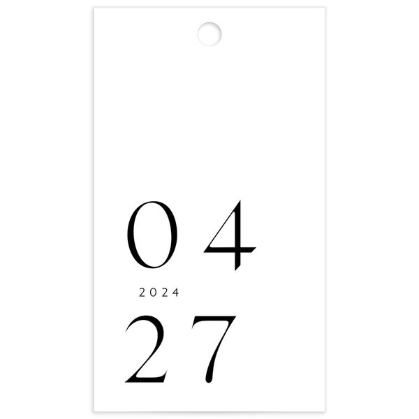 Chic Minimalism Favor Gift Tags front in Midnight