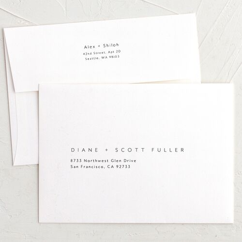 Chic Minimalism Save The Date Card Envelopes