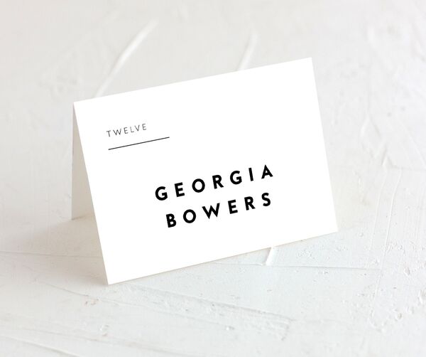 Contemporary Grace Place Cards front in Pure White