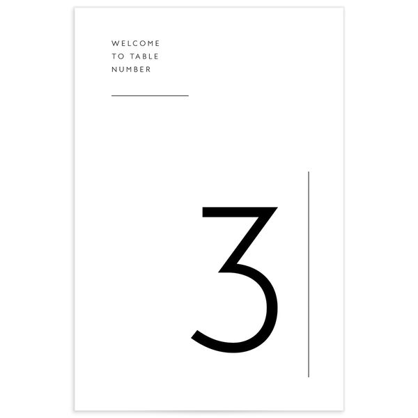 Contemporary Grace Table Numbers front in Pure White