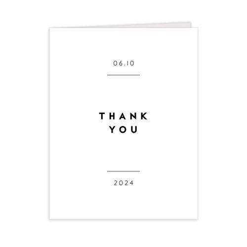 Contemporary Grace Thank You Cards - Pure White