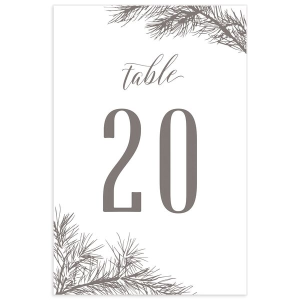 Playful Evergreen Table Numbers front in Walnut