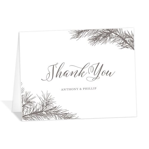 Playful Evergreen Thank You Cards