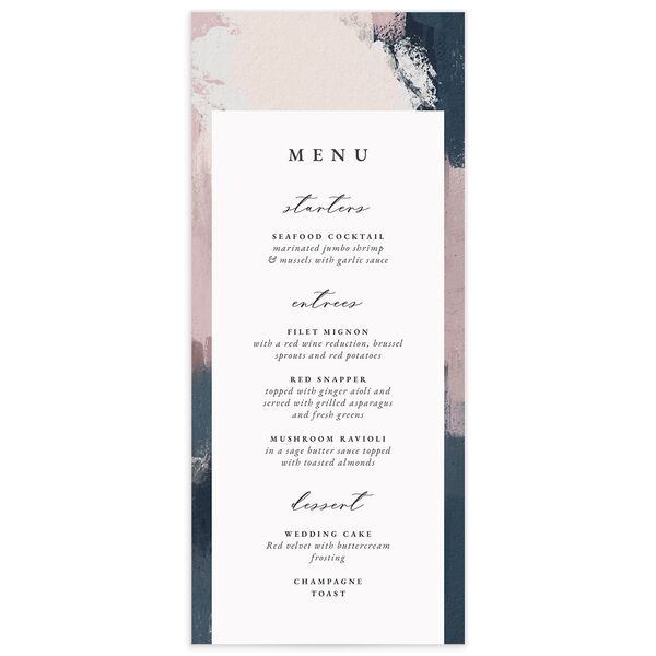 Abstract Canvas Menus front in French Blue