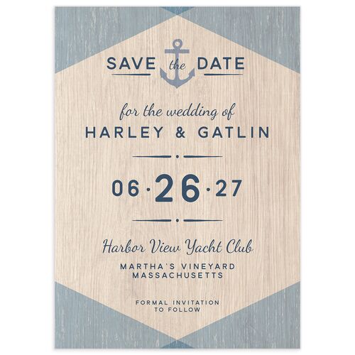 Rustic Seaside Save the Date Cards