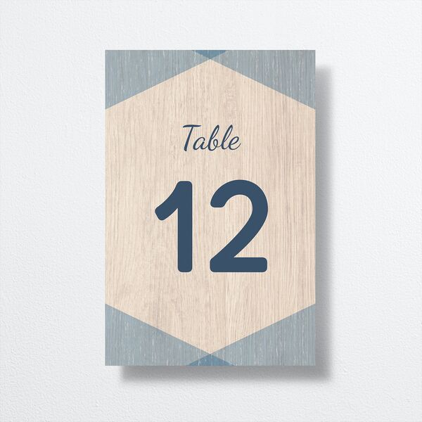 Rustic Seaside Table Numbers front in French Blue