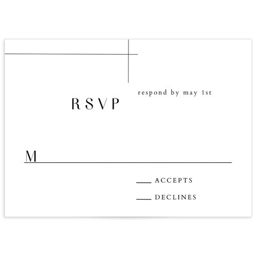 Minimal Lines Wedding Response Cards - Pure White