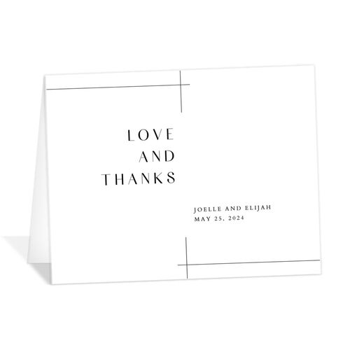 Minimal Lines Thank You Cards - White