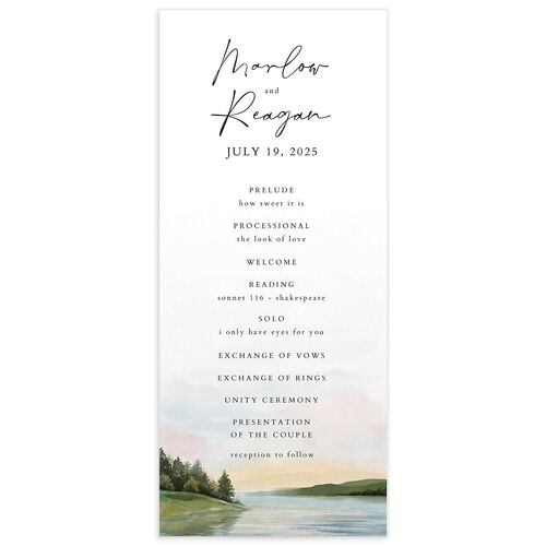 Lakeside Tranquility Wedding Programs - French Blue