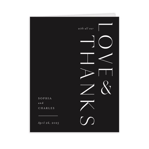 Timeless Elegance Thank You Cards - Midnight