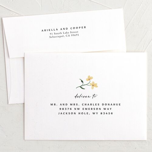 Traditional Blooms Bridal Shower Invitation Envelopes
