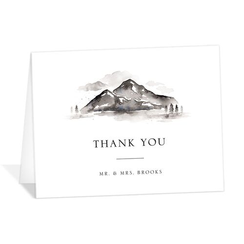 Painted Vistas Thank You Cards - Silver