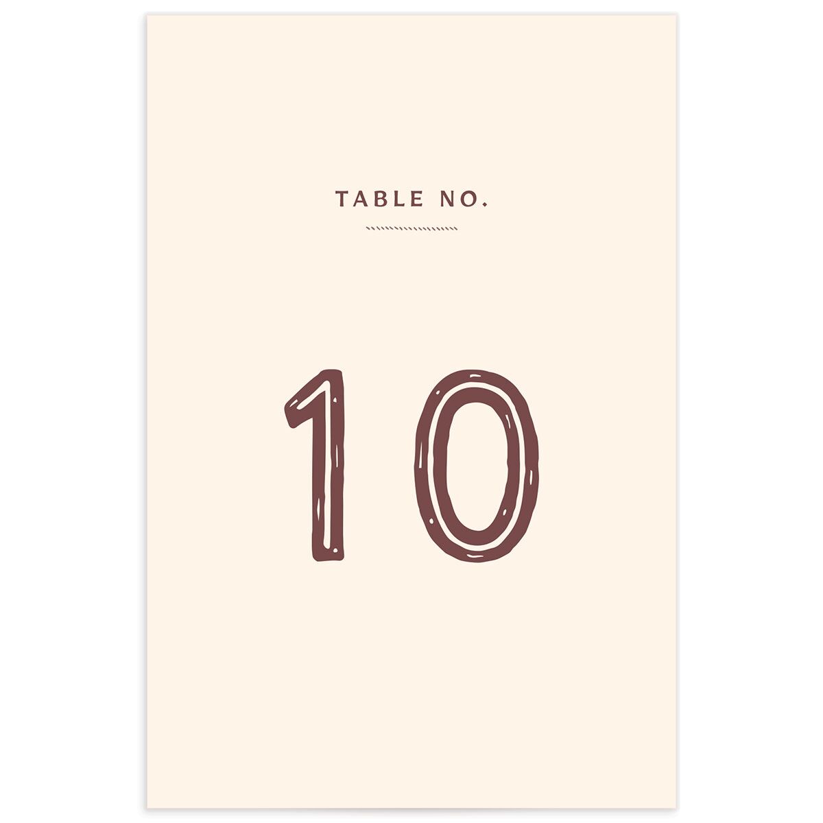 Rustic Barn Table Numbers front in Deep Claret