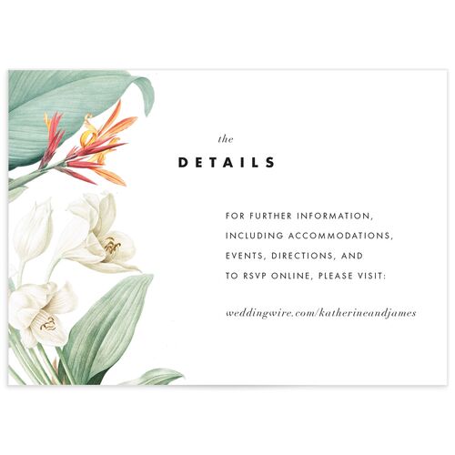 Natural Blooms Wedding Enclosure Cards