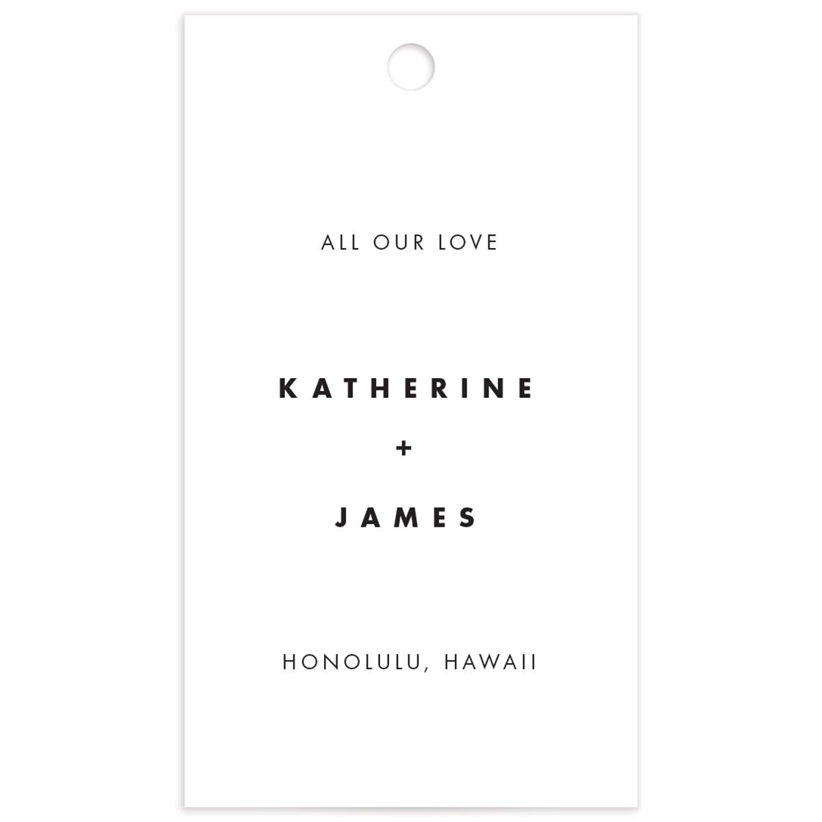 Natural Blooms Favor Gift Tags front in Pure White
